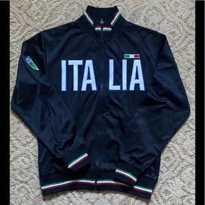 Italia Mens Black Long Sleeve Track Jacket Size S